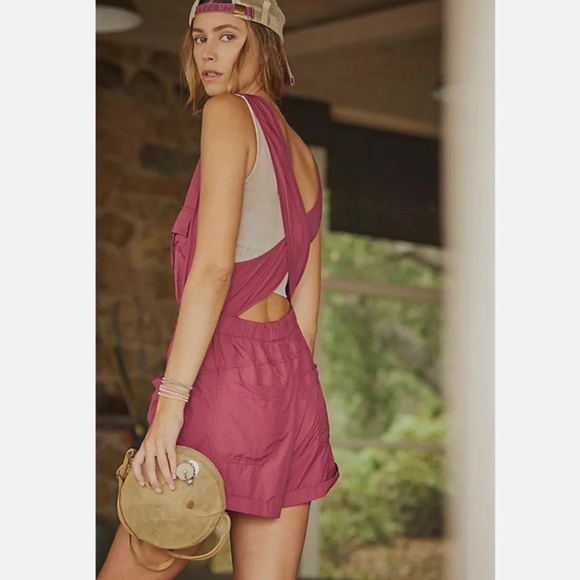 Free People Noiseless Back On Trek Shortsie Pink Size XS - Picture 3 of 15